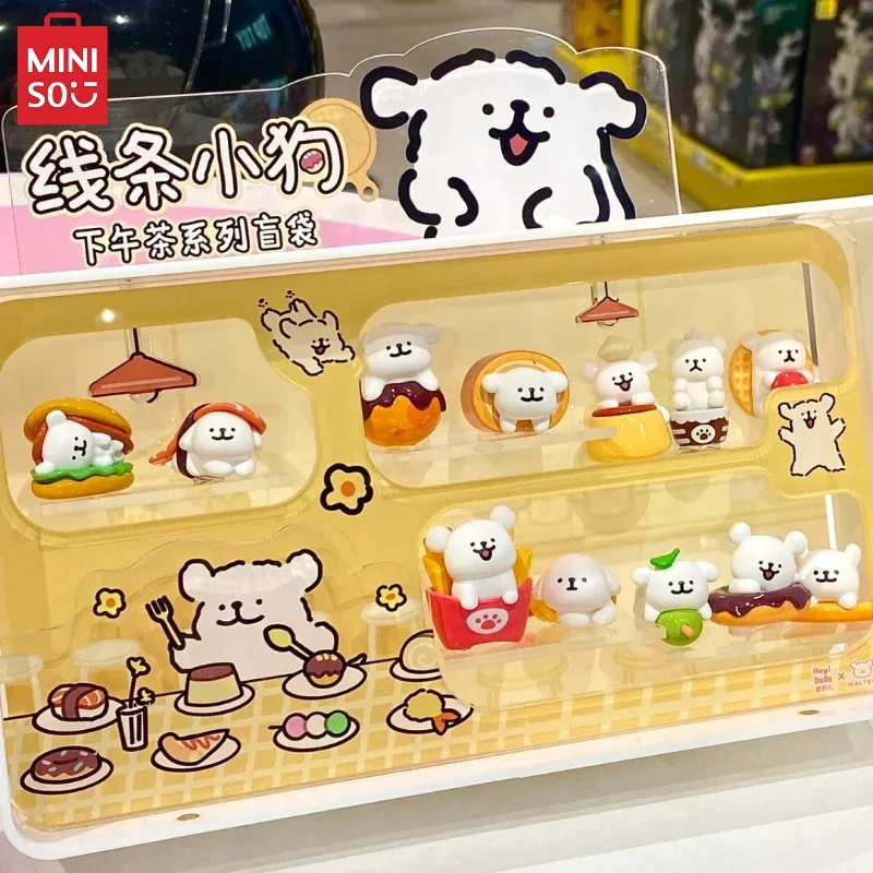 MINISO Maltese Afternoon Tea series mini blind bag Kawaii models decorate children's toy birthday gift anime peripheral