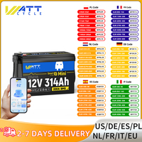 Wattcycle Bluetooth LiFePO4 Battery Packs 12V 314Ah 4019Wh Energy 200A BMS For RV/ Marine/ Camping/ UPS/ Home Storage/ Off-grid
