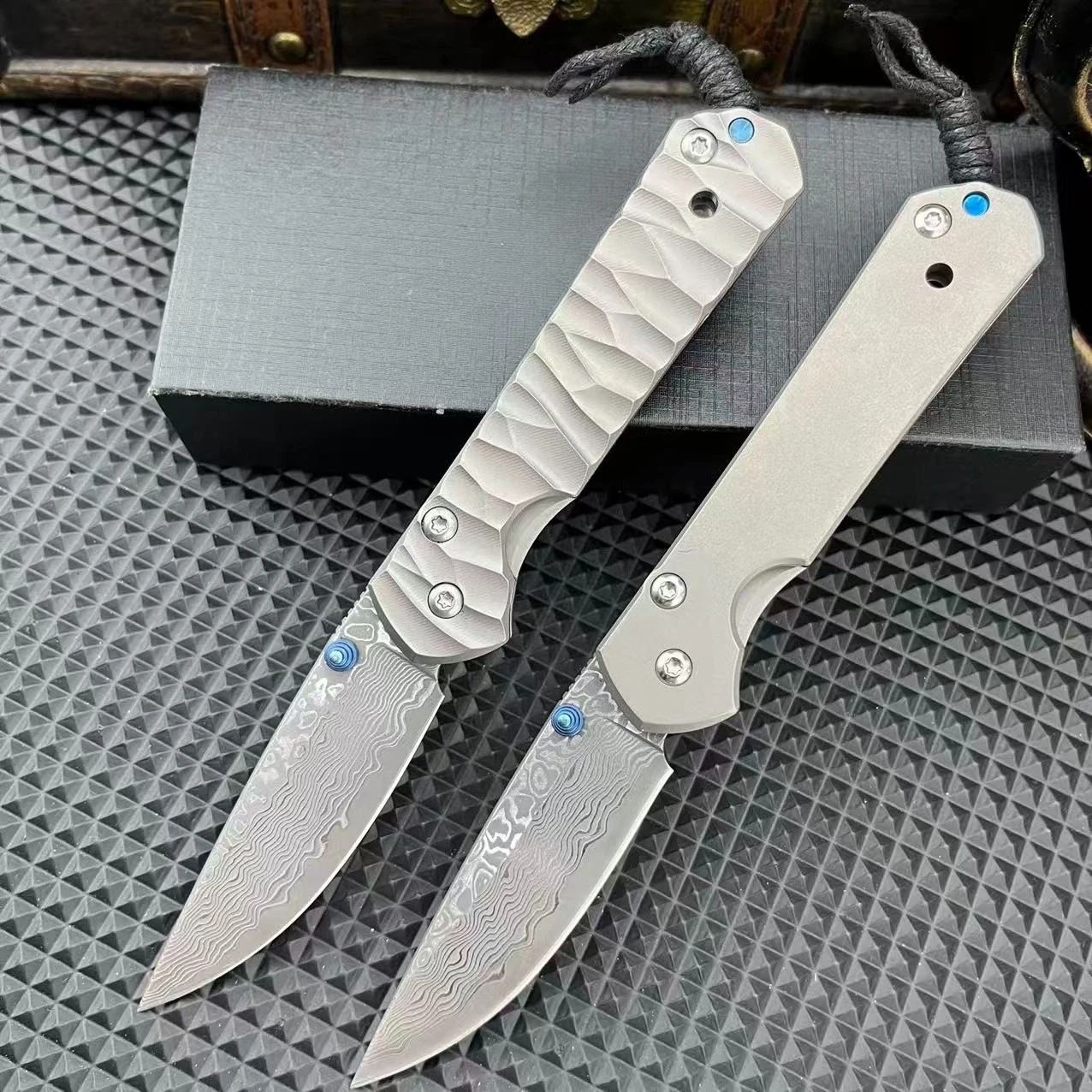 

Высококачественный складной нож для приключений, тактический дамасский стальной инструмент для кемпинга и охоты, ручка из титанового сплава, универсальный инструмент EDC