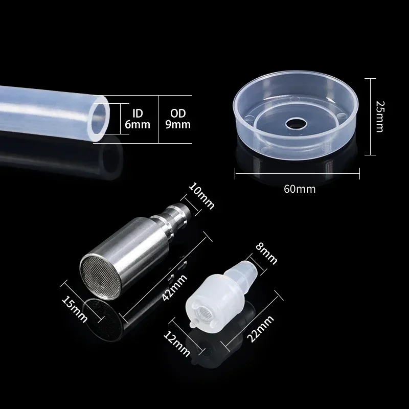 Food Grade Silicone Tube Water Dispenser Kit 6mmx9mm Soft Pipe+Filter Automatic Suction Hose Universal Inlet Pipe Accessories