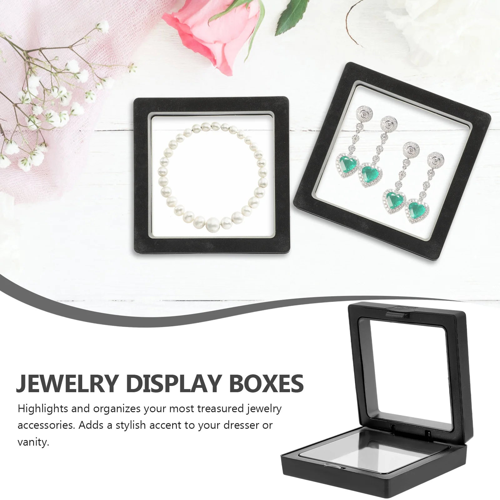 

10Pcs Jewelry Organizer Earrings Display Rack Transparent Storage Box Perfect for Home Jewelry Shop Display Stand