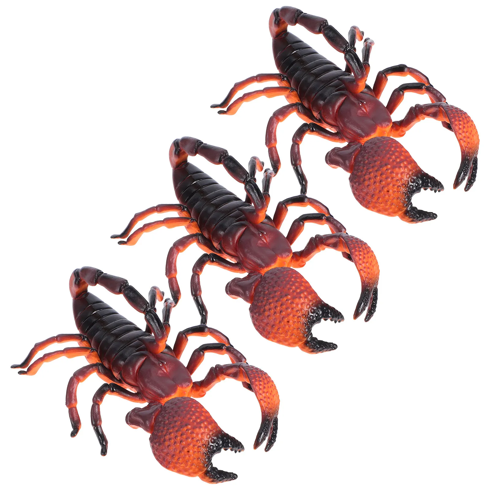 3Pcs Lifelike Scorpion Animal Models Realistic Detailed Educational Nature Exploration Tool for Kids Classroom