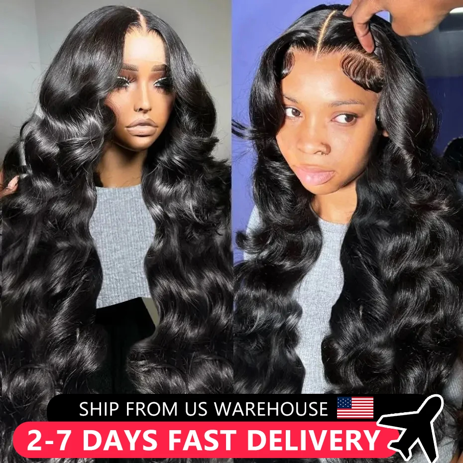 Body Wave 4x4 Lace Closure Wigs Pre Plucked Glueless 13x4 13x6 Wig HD Transparent Lace Front Wig For Women Human Hair Brazilian