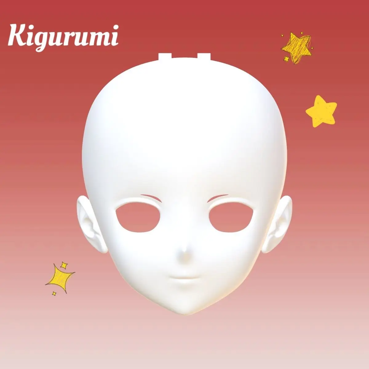 Personaggio originale Ragazzo/Bily Resina Colore della pelle Kig Mezza testa con serratura Anime Cosplay Maschera Kigurumi giapponese Accessori fai da te