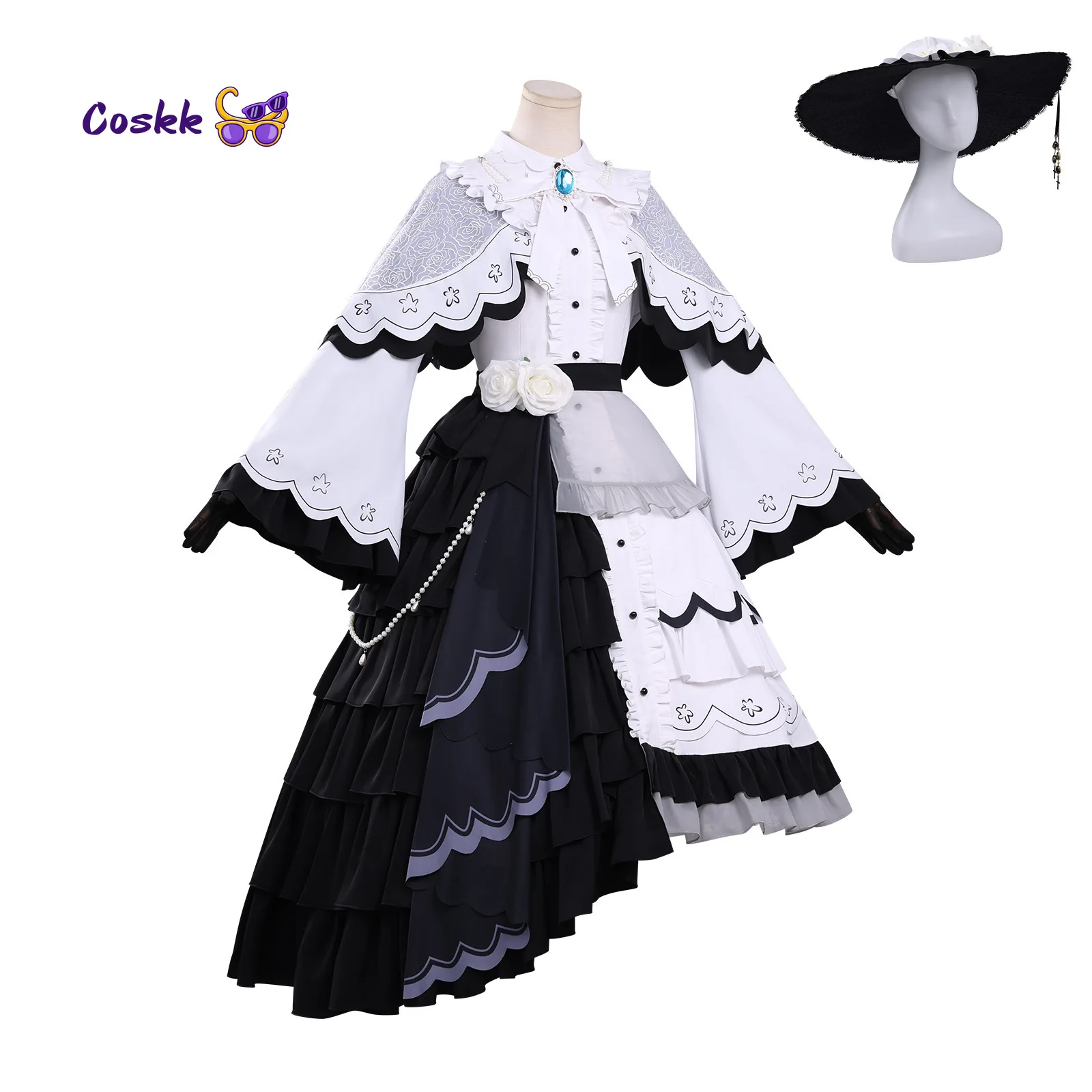 Magical Girl Witch Trial Tsukishiro yuki Cosplay Game Costume Halloween Carnival Party Clothes - Detail 1