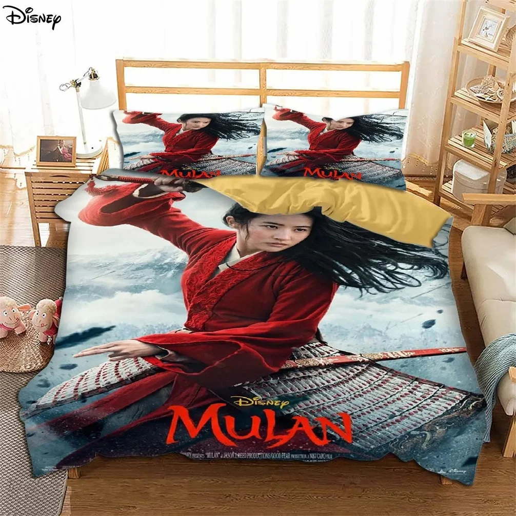 Disney Princess Mulan Bedding Set US/Europe/UK Size Duvet Covers Pillowcases for Girls Kids Quilt Cover