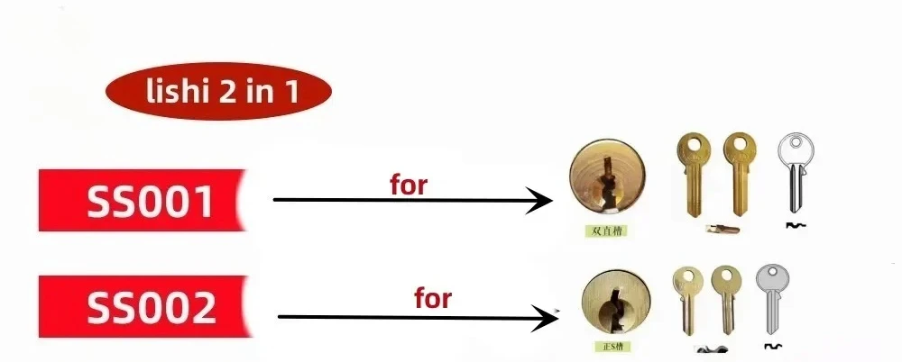 SS001 SS002 PRO Tools for S-Groove Door Lock,Pro 2 in 1 Decoder and Pick Tools