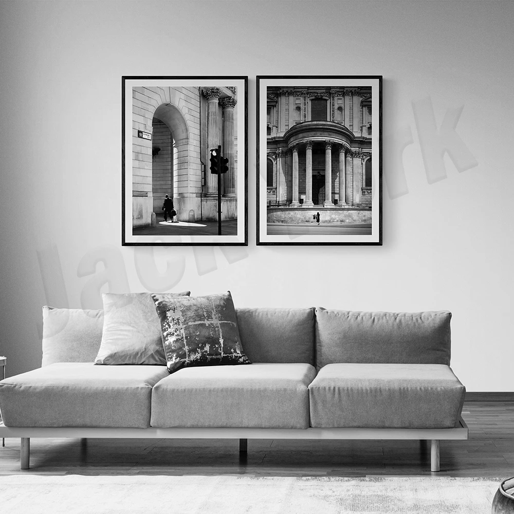 London street photography, St. Paul's Cathedral and Bank of England, Lincoln Center and Guggenheim posters, New York subway art