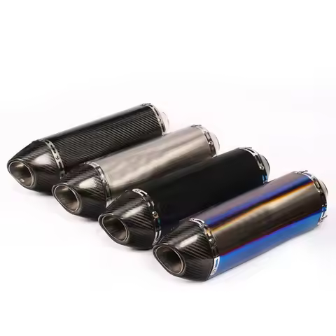 51MM Universal Carbon Fiber Moto Exhaust Muffler Pipe Escape For R1R3R25 GSXR750 Z900/1000 CBR1000 ETC R77 Exhaust