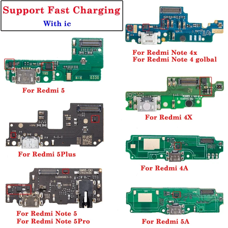 USB Charging Port Flex Support Fast Charging For Redmi Note 4 4A 4x5 5a 5plus Pro Global Dock Charger Connector Flex