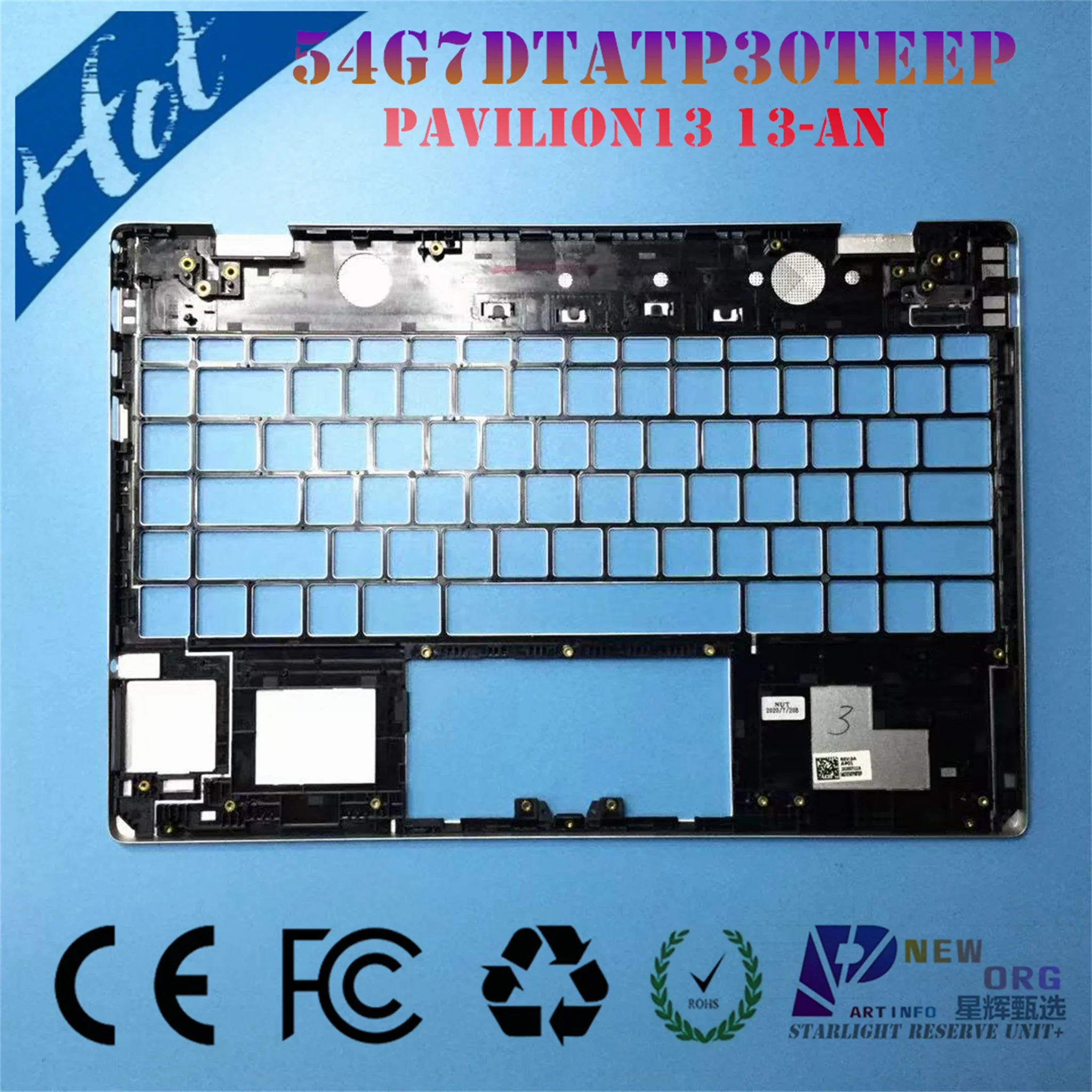 NEW ORG laptop palmrest Top upper cover  for HP Pavilion13 13-AN TPN-Q204 G7D series with FP hole Sliver