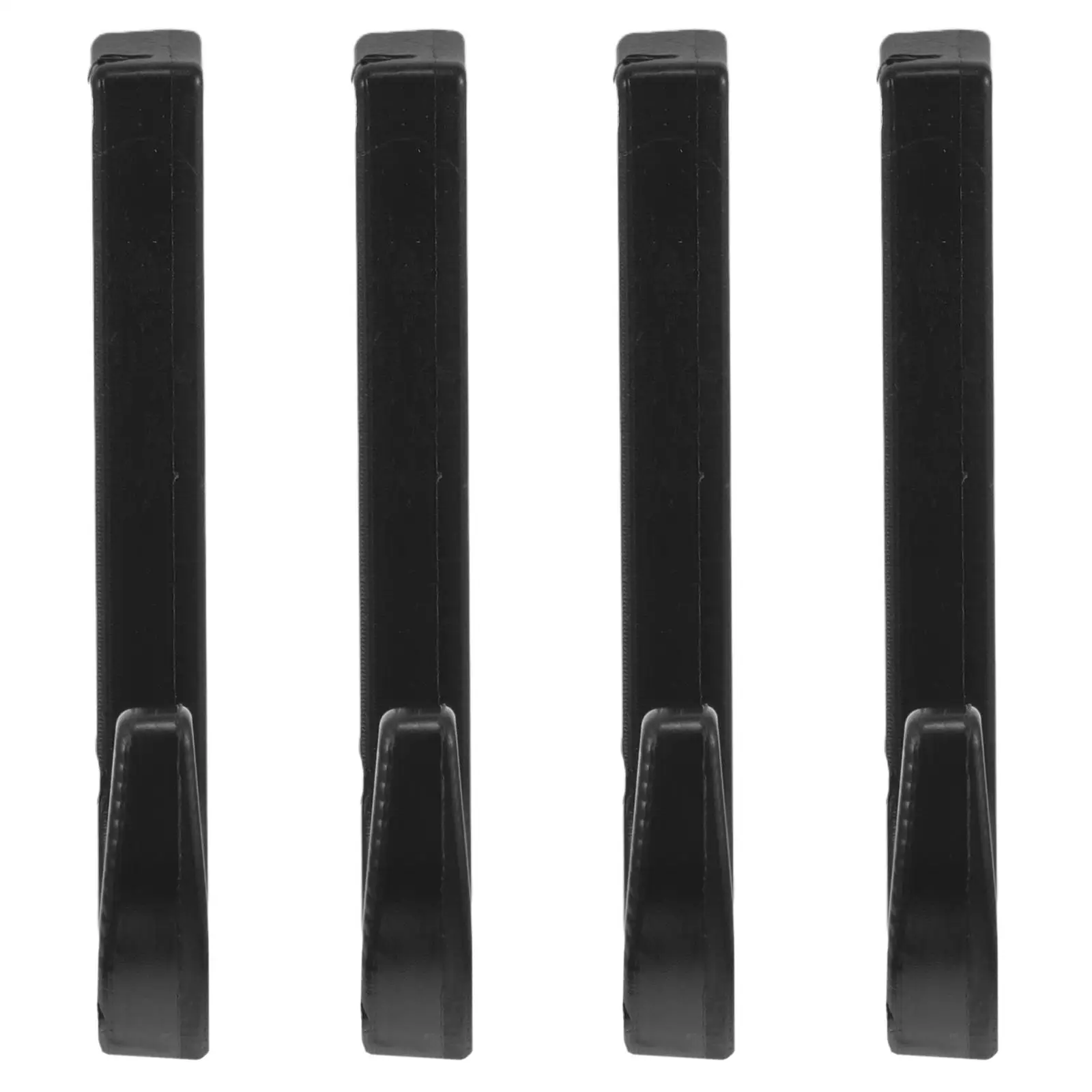

4 Pcs Plastic Hooks Heavy Duty for Wire Shelving Wall Racks Black Cabinet Door Coats Multipurpose Kitchen Bathrooms Easy Install