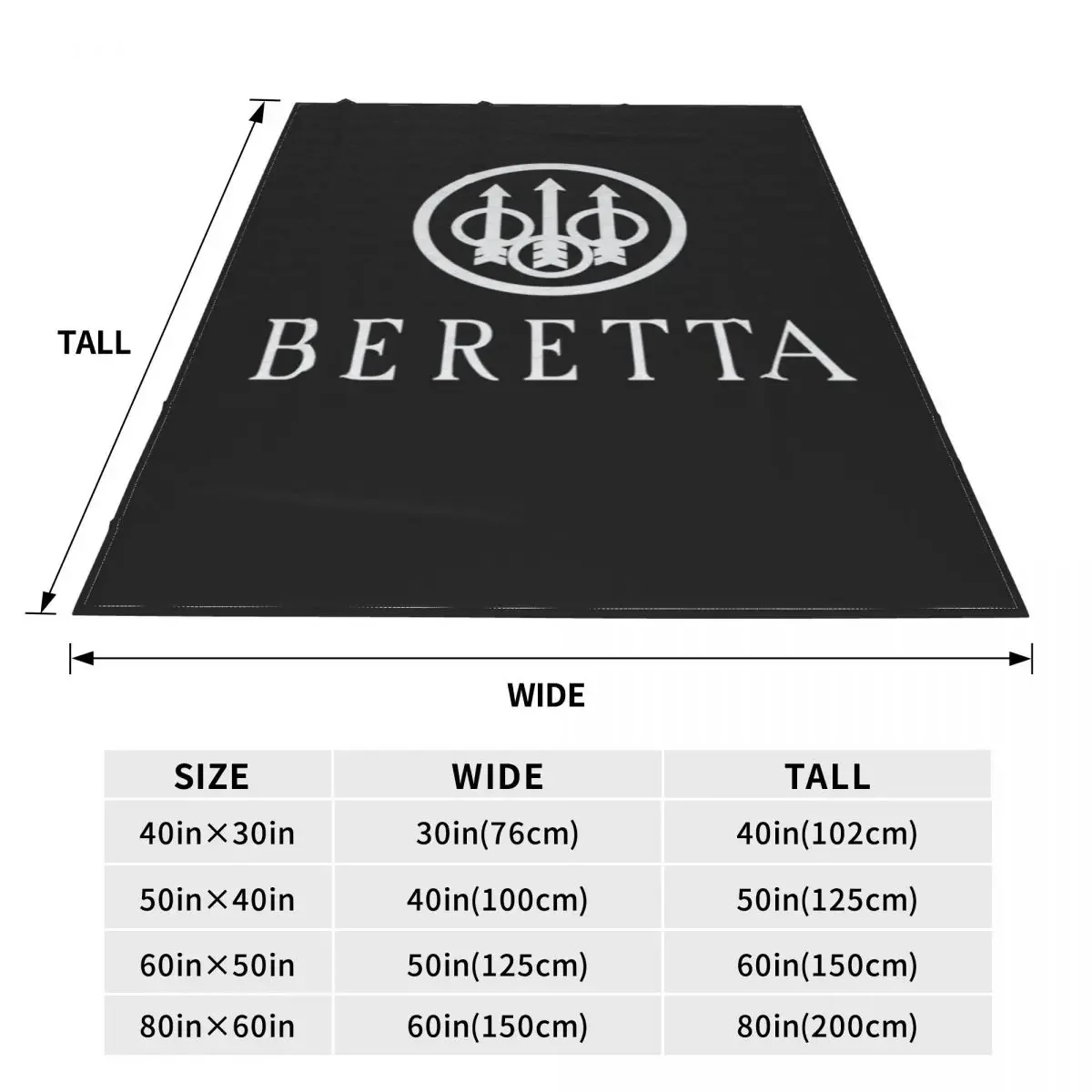 Firearms Armory Company Beretta Soft Durable Blanket Gun Camping Throw Blanket Autumn Funny  Flannel Bedspread Sofa Bed Cover