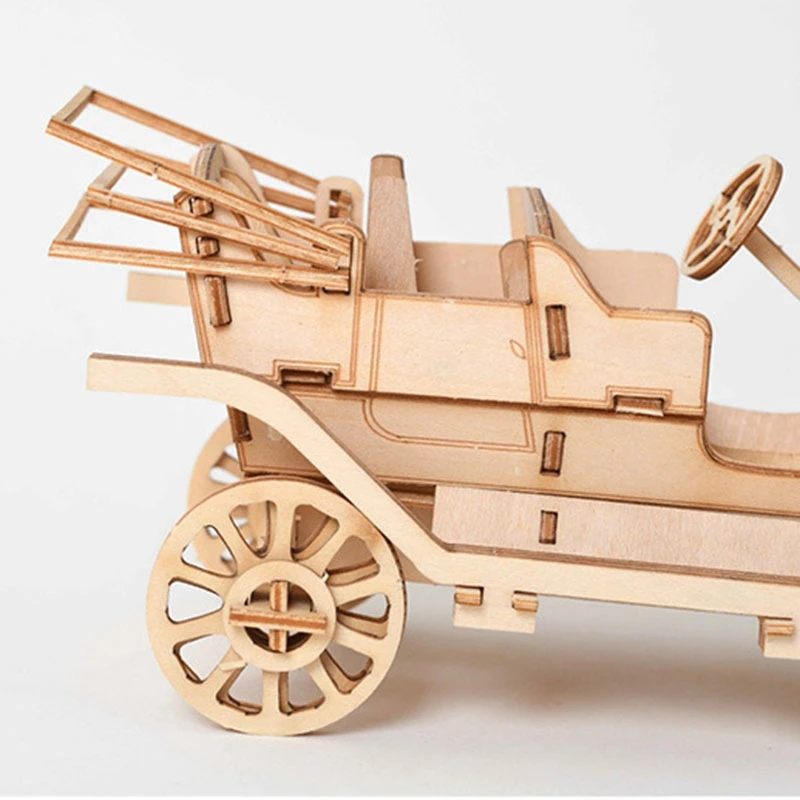 

A87IDIY Car Toys 3D Wooden Puzzle Assembly Model Wood Craft Kits Desk Decoration For Children Kids