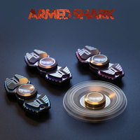 Armed Shark Titanium Alloy Fidget Spinner EDC Adult Hand Spinner Fidget Toys ADHD Tool Focus Anxiety Stress Relief Toys