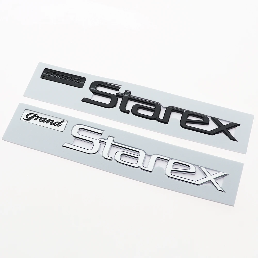

1PC 3D ABS grand Starex Car Letter Logo Sticker Tail Decoration Badge Auto Rear Trunk Emblem Decal Accessories XD