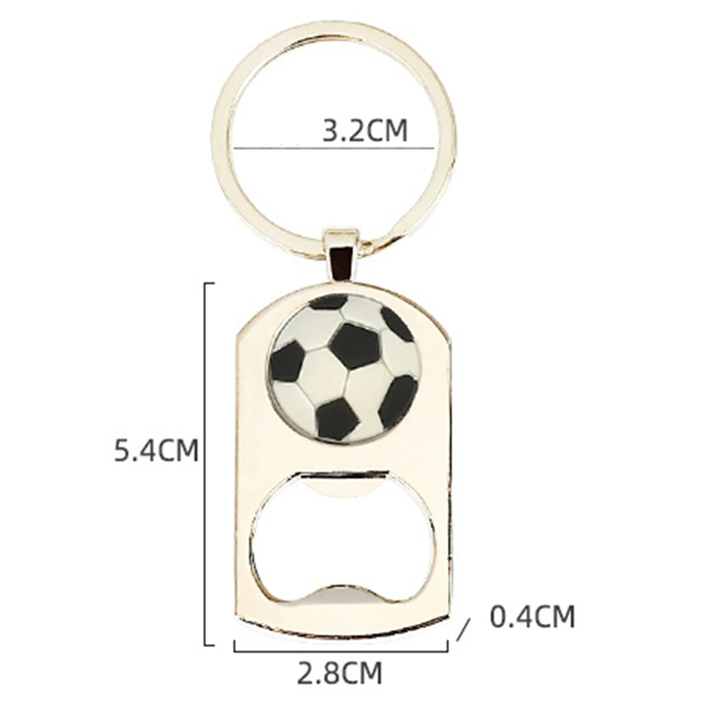 Fashion Charm Sport Ball Keyring Paint Metal Bottle Opener Basketball Football Key Chain Car Bag Pendant Party Souvenir Gifts