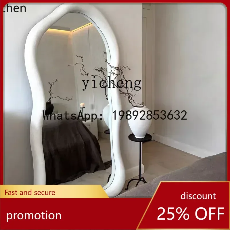 

YFY Mirror Furniture Irregular Floor-standing Full-length Dressing Mirror for Home Art
