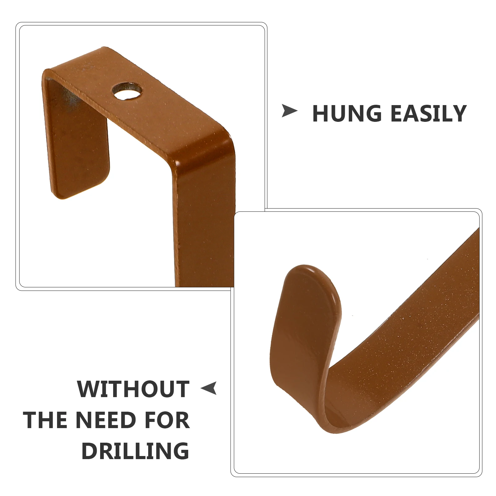 

Over Hanger Metal Hook Sturdy Space Saving No Drill Decorative Hanging Organizer For Robe Raincoat Keys Hooks For Hanging