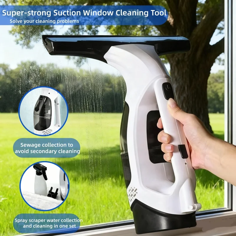 

Электрический очиститель окон с мощной насадкой-скребком, эффективный портативный инструмент для чистки стекол, зеркал и плитки в автомобиле и офисе