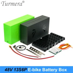 Turmera 48V E-bike Battery Box Case 30A Max. 50A Balance BMS NTC Protection Board 13S6P 18650 Uchwyt z niklem spawalniczym do samodzielnego użytku