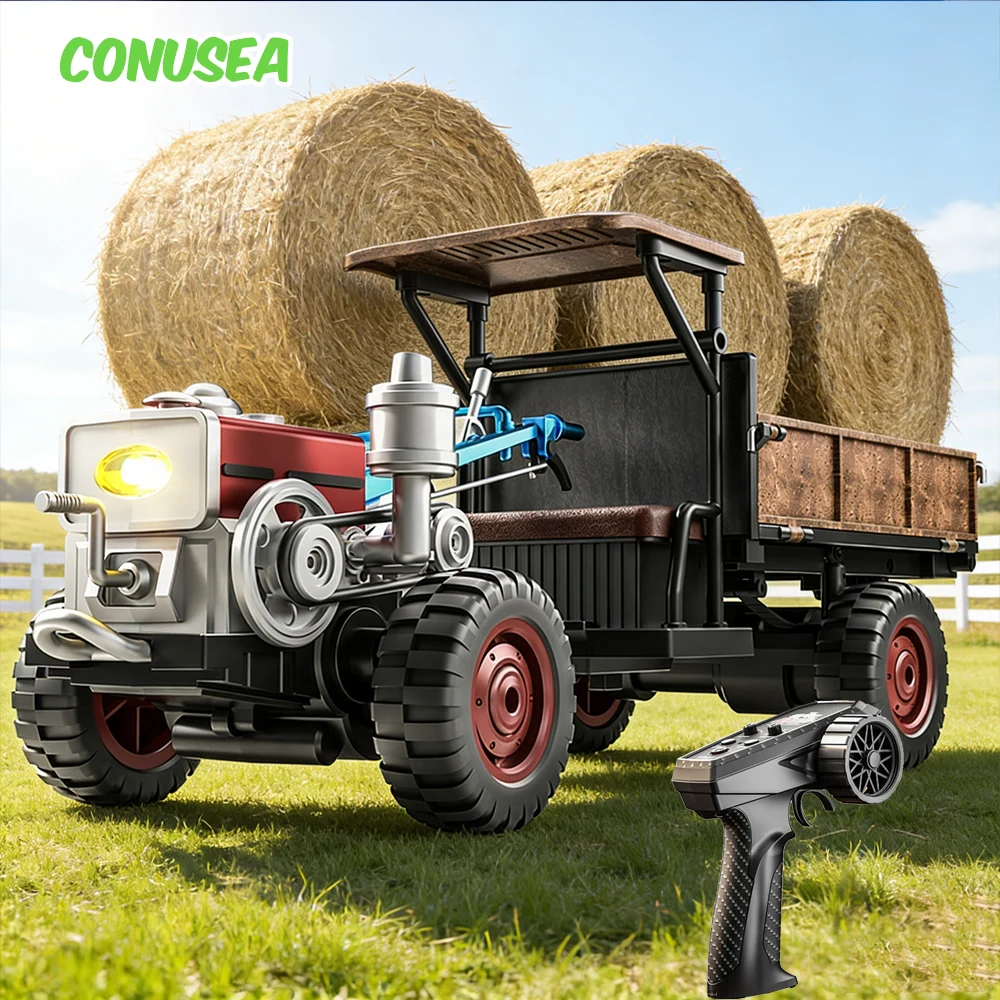 Rc Truck JJRC C8836 Handheld Tractor Remote Control Car 4Wd Simulation Radio Control Farmer Trucks Vehicle Model Toys for Boys