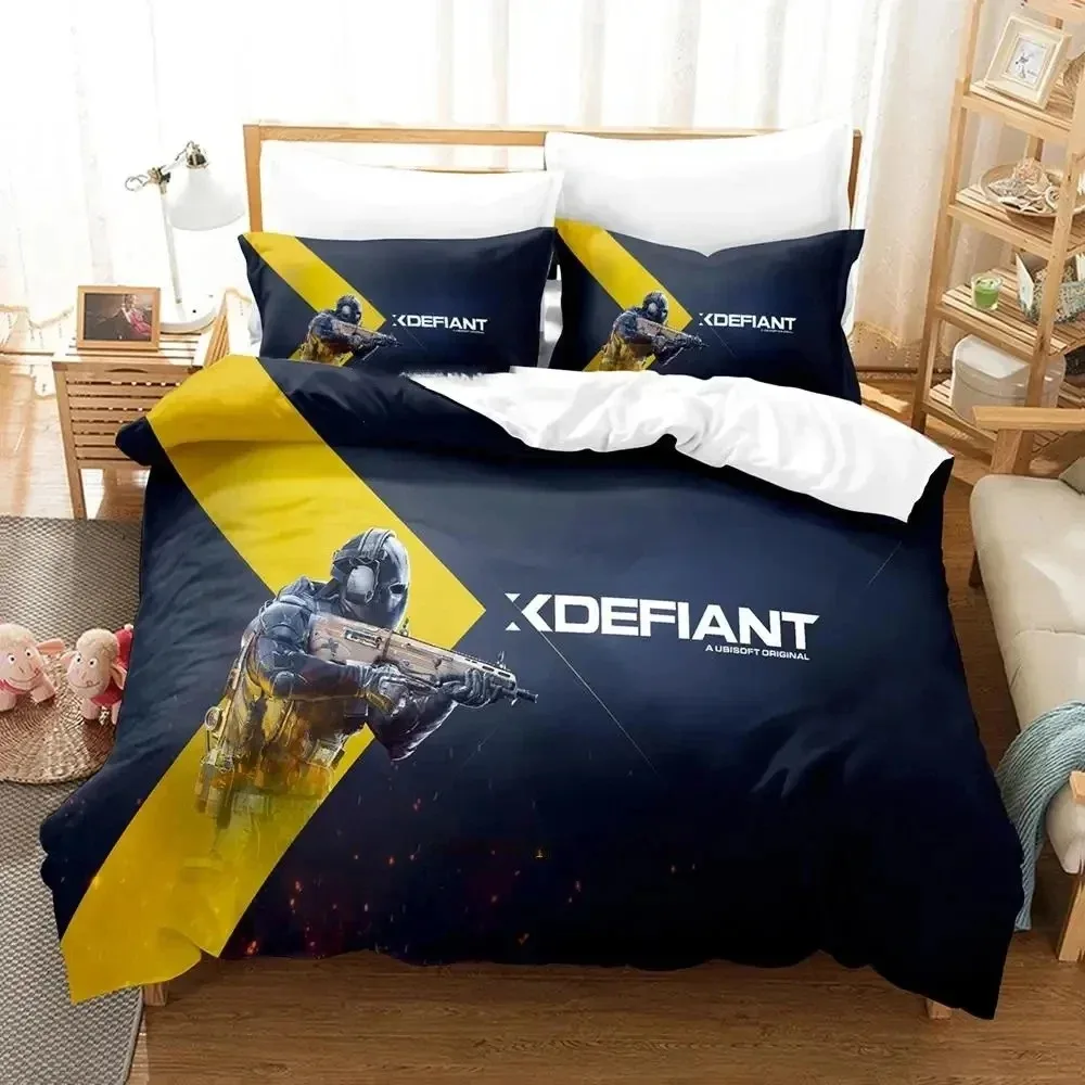 

Game XDefiant Bedding Set Duvet Cover Bed Set Quilt Cover Pillowcase Comforter king Queen Size Boys Adult Bedding Set