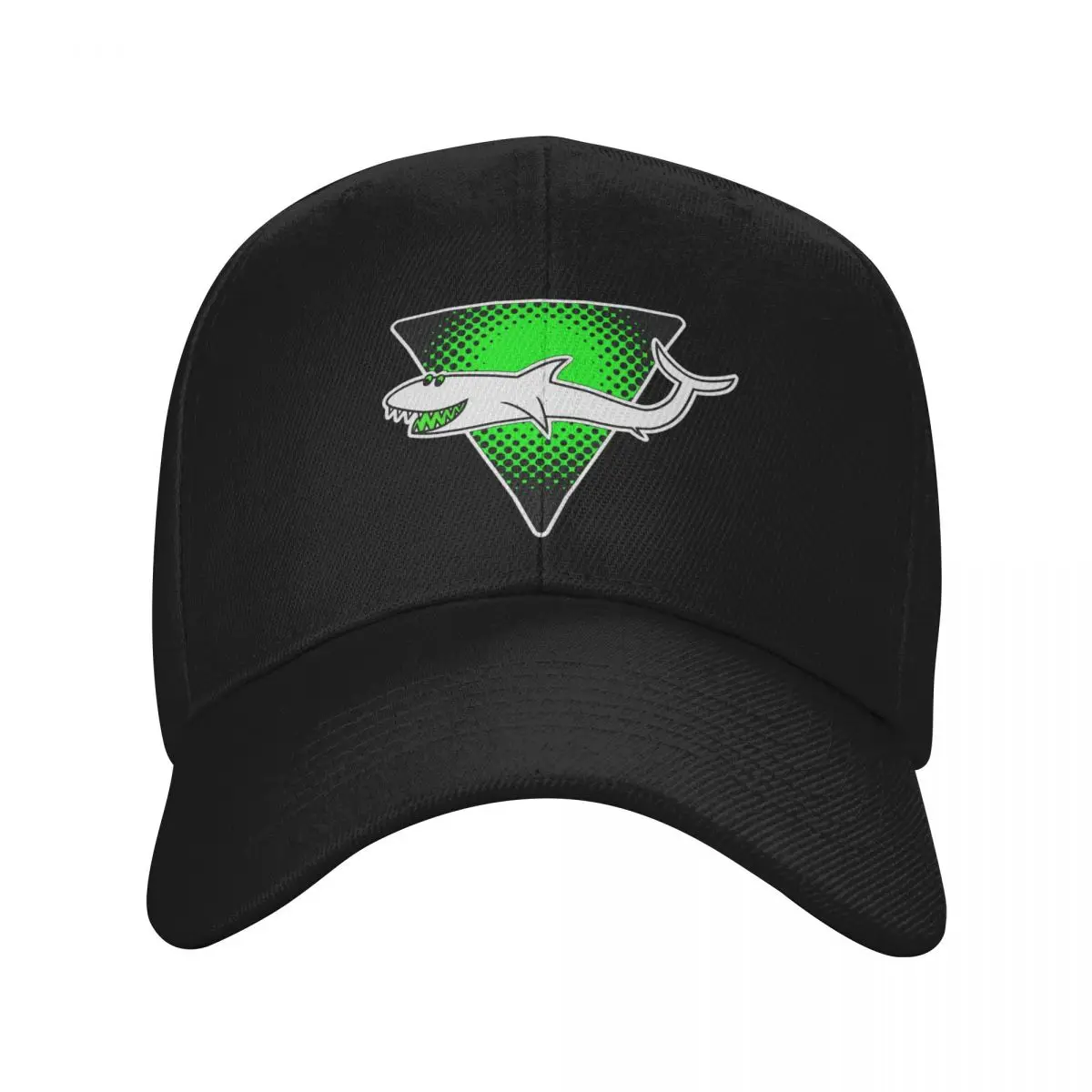 Retro Shark Logo - green Baseball Cap cute Sun Hat For Children Luxury Cap Fashion Beach Boy Child Women's