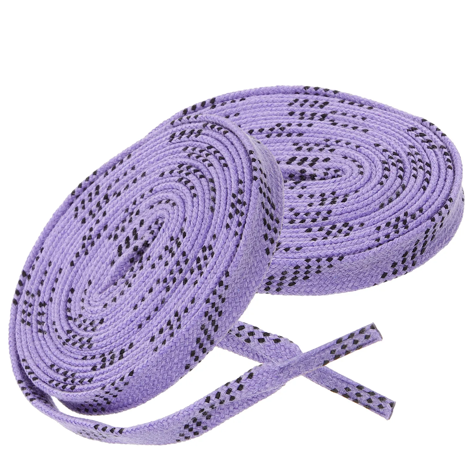 

1 Pair Waxed Violet Hockey Skate Laces Cotton Polyester Wear Resistant Roller Skates Ice Sports Stylish