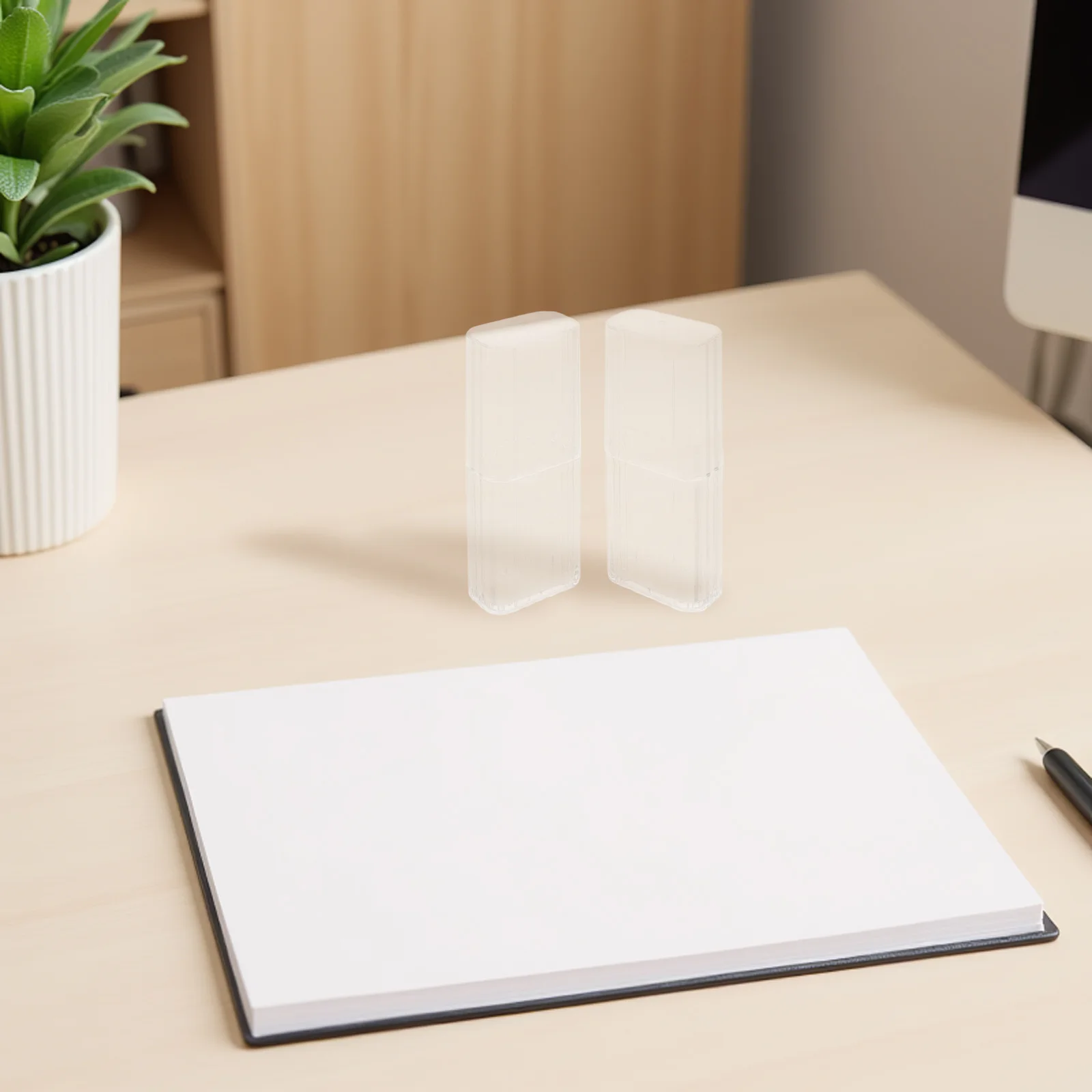 

2pcs Transparent Storage Box Clear Portable Cotton Swab Holder For Travel Organizer Case Bud Dispenser Floss Picks