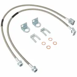 Linea freno estesa adatta per Jeep Wrangler TJ/illimitato/YJ 4WD/2WD Cherokee XJ Jeep 1987-2006 acciaio inossidabile anteriore e posteriore 2 pezzi