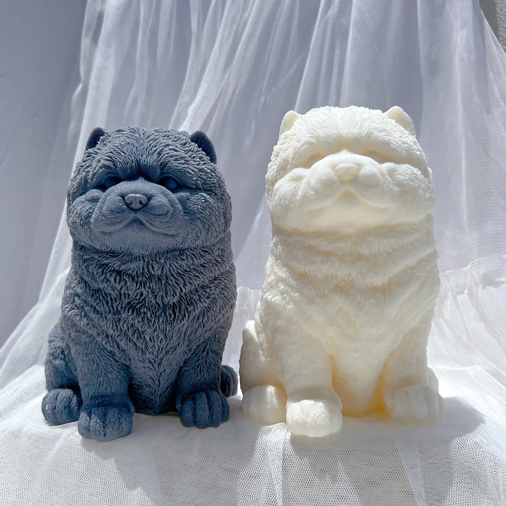 Molde da vela do amor do cão para a decoração Home, Filhotes animais bonitos, Molde do silicone da cera da soja