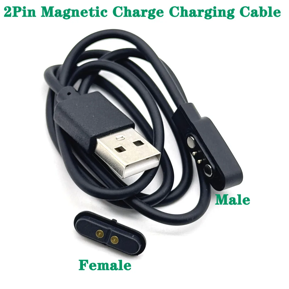 Magnetic Usb Charging Cable Smart Watch 4.0mm Male Female Pogo Pin Connector Power Solution 2 Pin Contact Pad PCB Solder