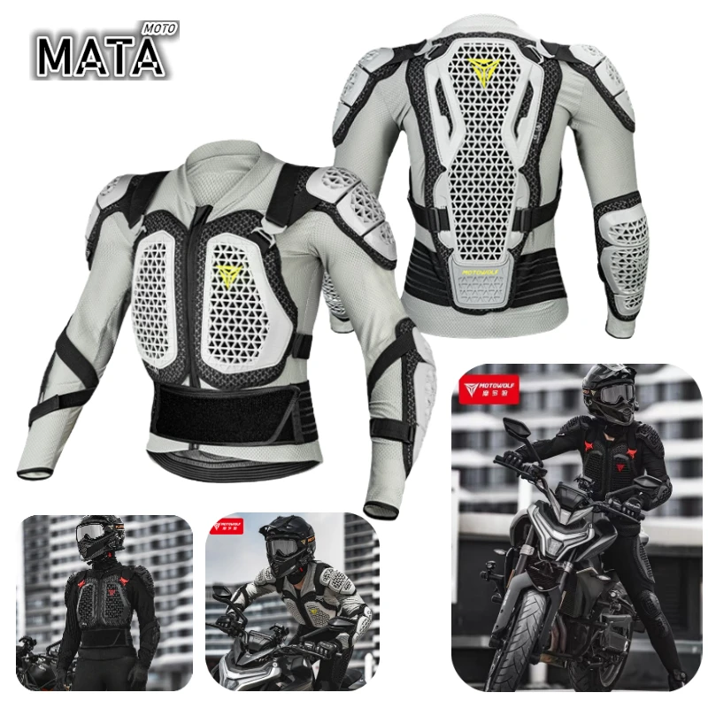 

Men Motocross Jacket Body Armor CE Certified Motorcycle Armor Protective Clothing Chest Back Padding Motorbike Armor