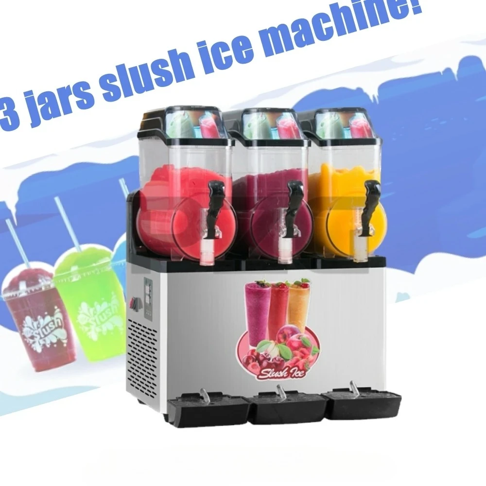 Factory Outlet Ice Cream Slush hine Margarita Slush Maker 3 Tanks Commercial Slush Making hine