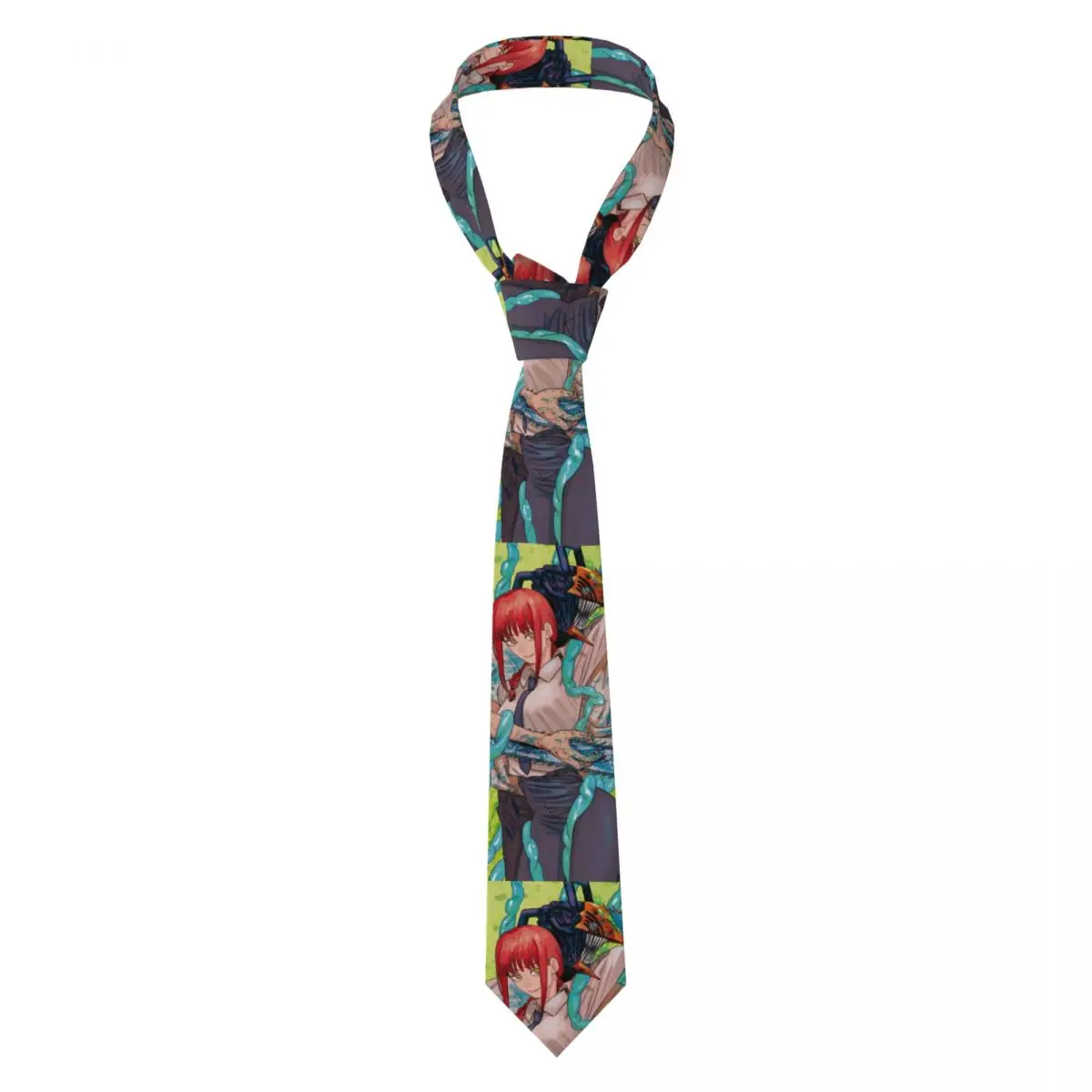 

Custom C-Chainsawes Man Comic Tie Men's Fashion Silk Absurd Themed Neckties for Business