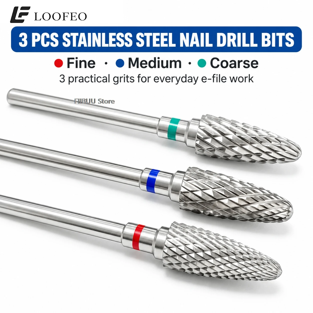 16Pcs All In One Nail Drill Bits Set Tungsten Carbide Diamond Burrs 2.35mm Manicure Tool For Acrylic Gel Manicure Salon Home 