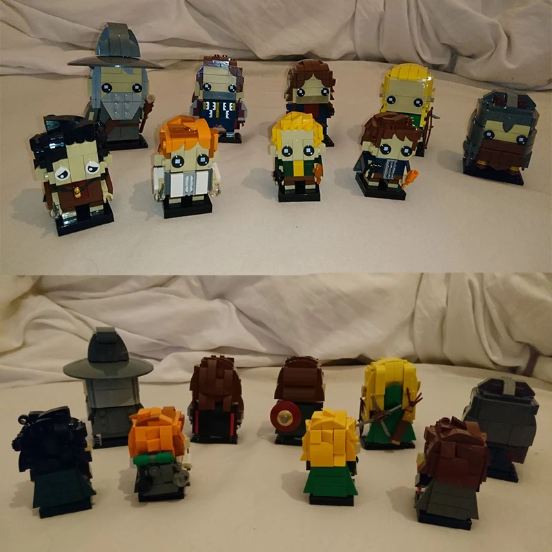 Bricklink Classics Movie Figures Fellowship King of Rings Expedition Team Brickheadz Set Building Blocks Toys For children Gift