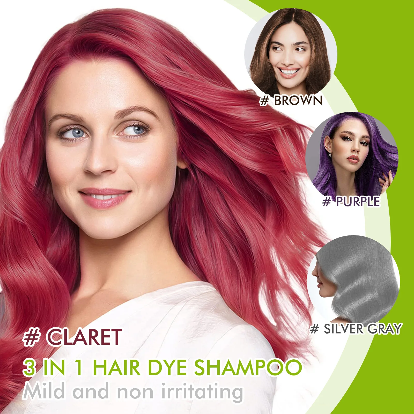 男性と女性のための3 in 1ヘアシャンプー,自然に栄養を与 - Hair Spray Color のレビューと価格