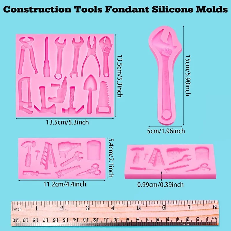 Creative Personality Silicone Mold Hardware Tools Chocolate Fudge DIY Wrench Hammer Clay Handmade Crafts Cake Decoration