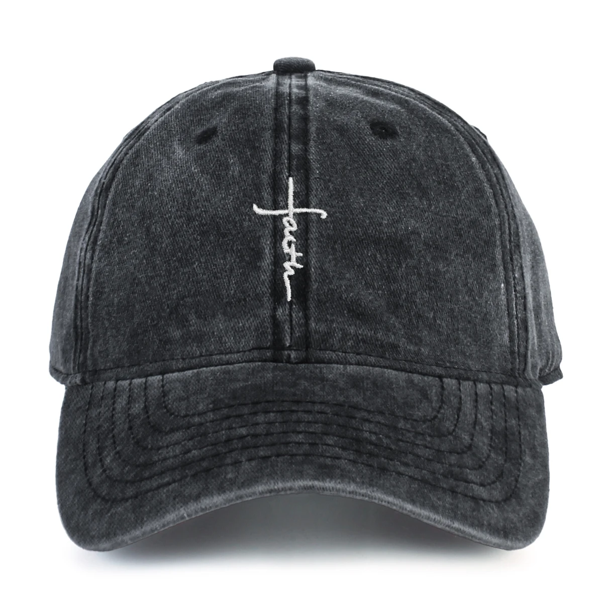 قبعة بيسبول قطنية مطرزة من فيث كروس، أزياء للجنسين، قبعة للأب القديم، حزام واقي من الشمس قابل للتعديل