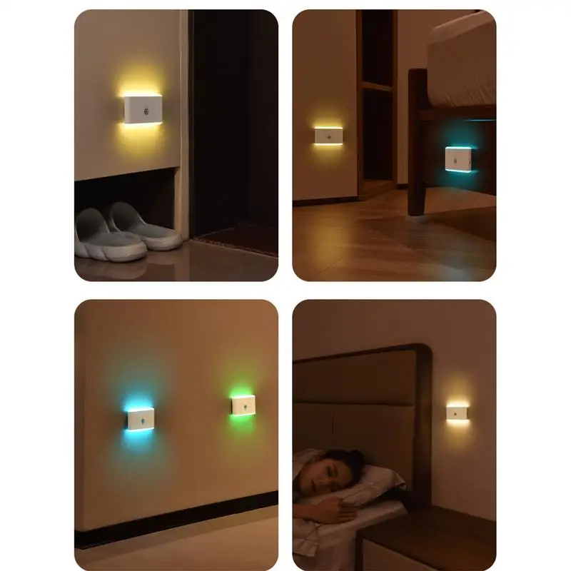 Motion Sensor Night Light Under Cabinet Lighting RGB Sensor Kitchen Decor LED Lamp Magnetic Room Lights Home Decor For Outdoor