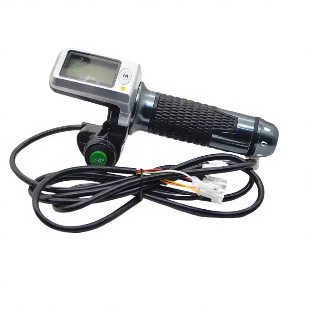 Electric Bicycle LCD Throttle Grip Speed Control Handlebar E Bike Scooter Folding Vehicle Accelerator Controller Parts