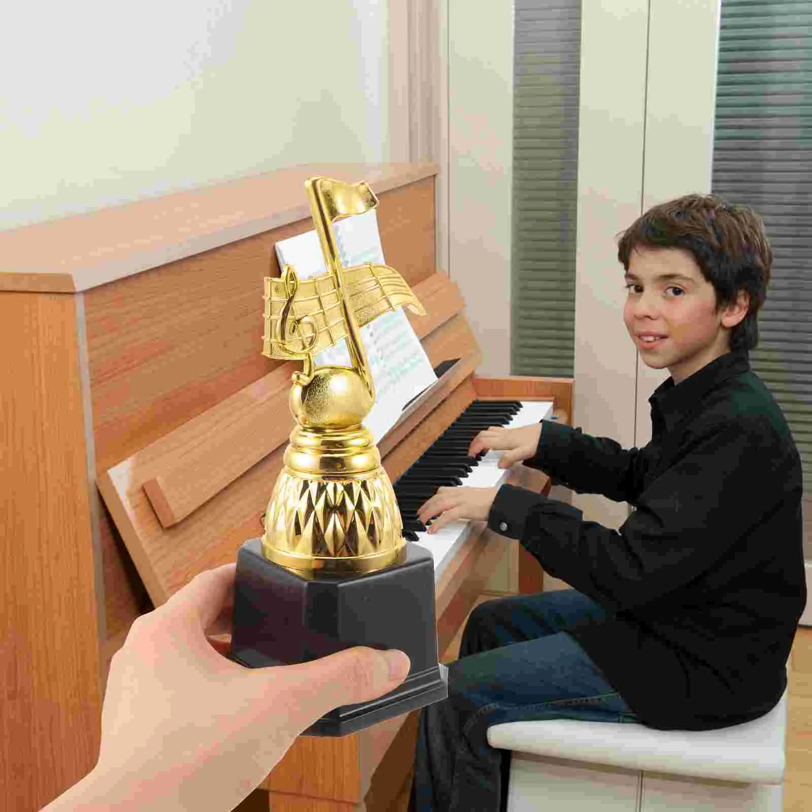 Mini Trophy Delicate Music Gold Decor Decorate Piano Small Plastic Tiny Competition Souvenir Child