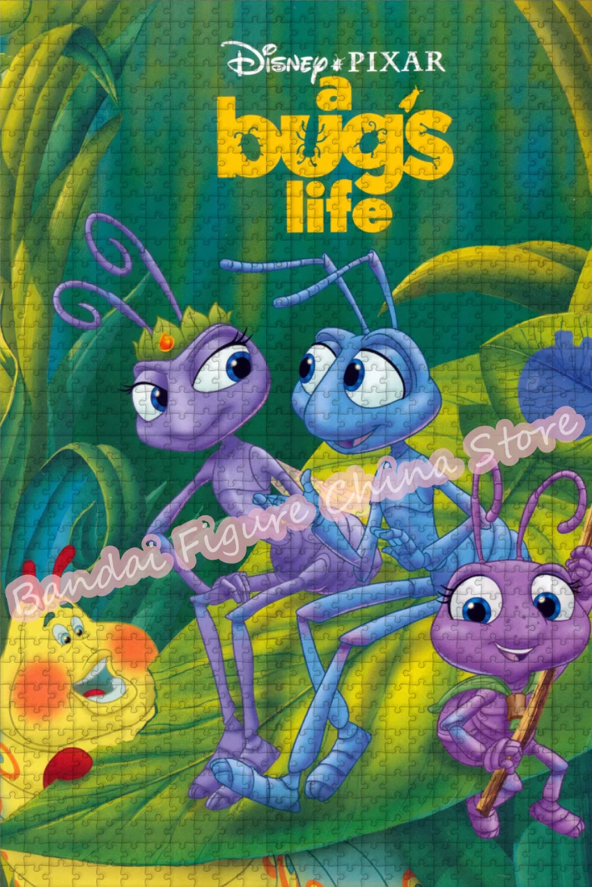 A Bug's Life 디즈니 만화 프린트 퍼즐, 300/500/1000 조각 직소 퍼즐, 가족 게임 감압 교육 장난감 선물