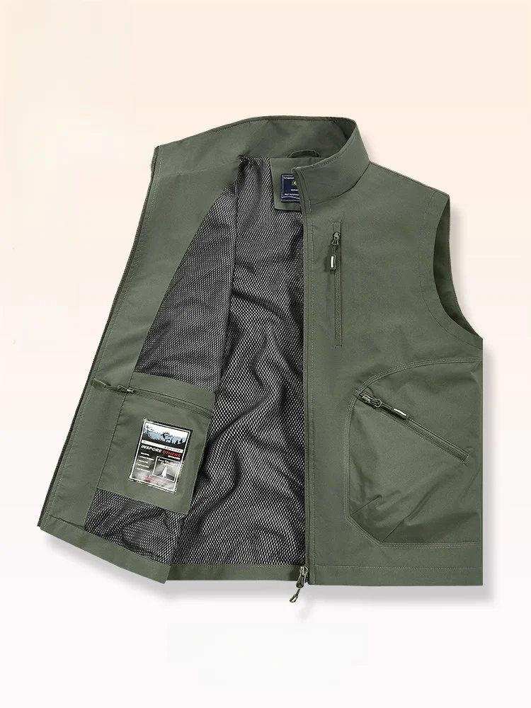 

Мужской двусторонний жилет TUCANO: городской стиль, деловой повседневный крой, на молнии, цветная рабочая куртка