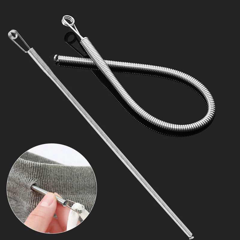 New Bendable Spring Drawstring Threader Clip Pants Hoodies Elastic Band Lace Cord Flexible Drawstring Thread DIY
