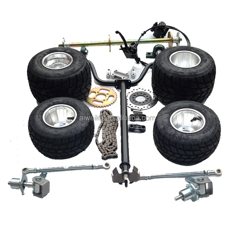 GO-KART box kart accessories rear axle 65CM rear axle 5 inch tire10x4.50-5 11x7.10-5