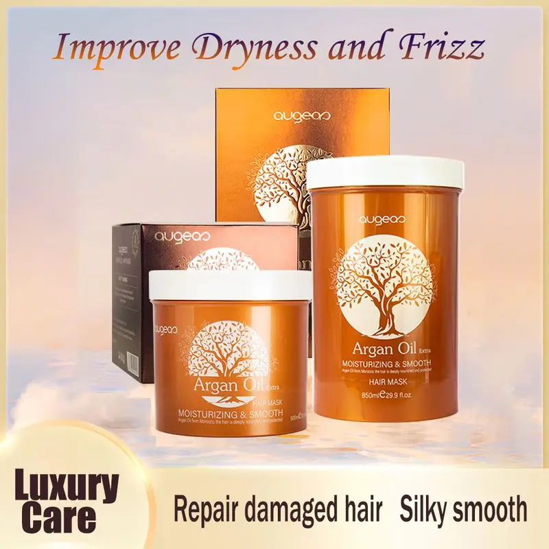 

Argan Oil Hair Mask Repair Dry Damaged No Steaming Brazilian Smoothing Hair Magical Treatment for Maltreated Hair Care Repairman