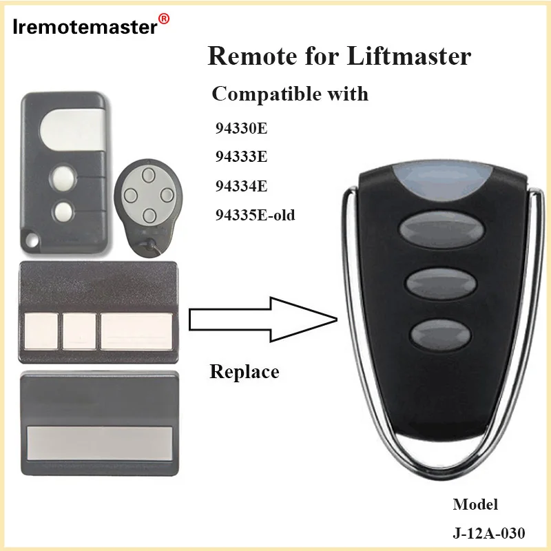 For MERLIN C945 C943 C940 C840 1A5639-7 433MHz LiftMaster 94335E 84335E 94335EML 84335EML Garage Door Remote Control Replacement